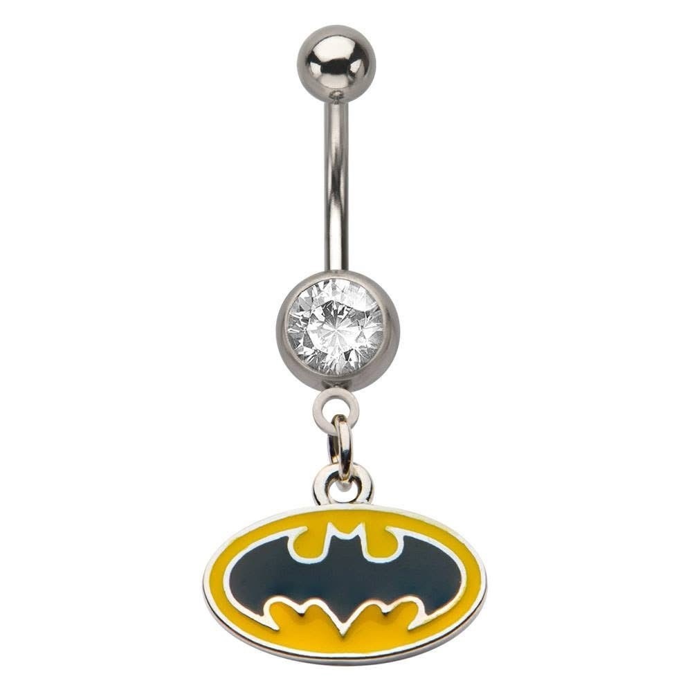Batman Logo Belly Button Ring